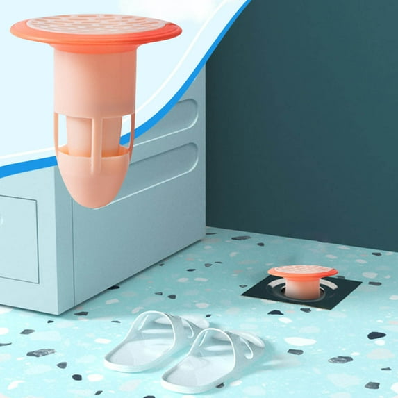 Rubber Anti-Odor Floor Drain Cover, No Filter Deodorant Anti-Clogging Backflow Preventer Sewer Core for Bathroom, Kitchen, 1.4"-3" Pipe Universal