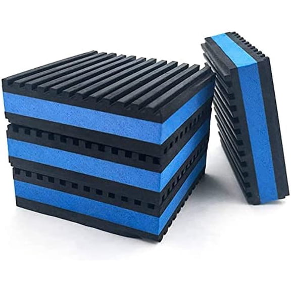 Rubber Anti-Vibration Isolator Pads,Heavy Duty Blue EVA Pad for Air Conditioner,Compressors,HVAC,Treadmills etc(2'' X 2'' x 7/8'')