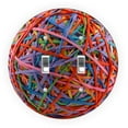 thumbnail image 1 of Rubber Ball Band Thin Design - Round Light Switch Plate Cover - Double Toggle, 1 of 1