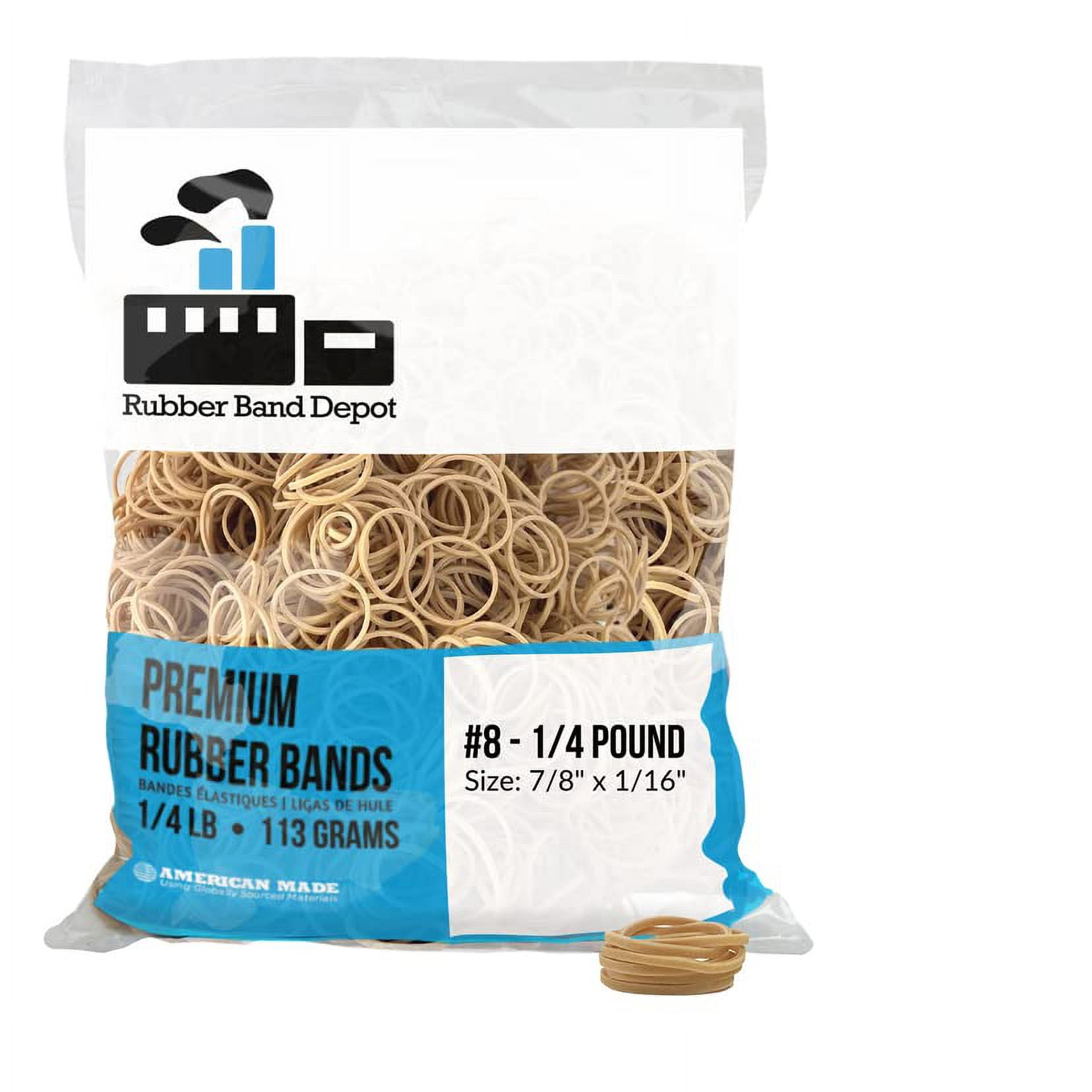 Rubber Band Depot Small Rubber Bands 7/8inches x 1/16inches , Rubber