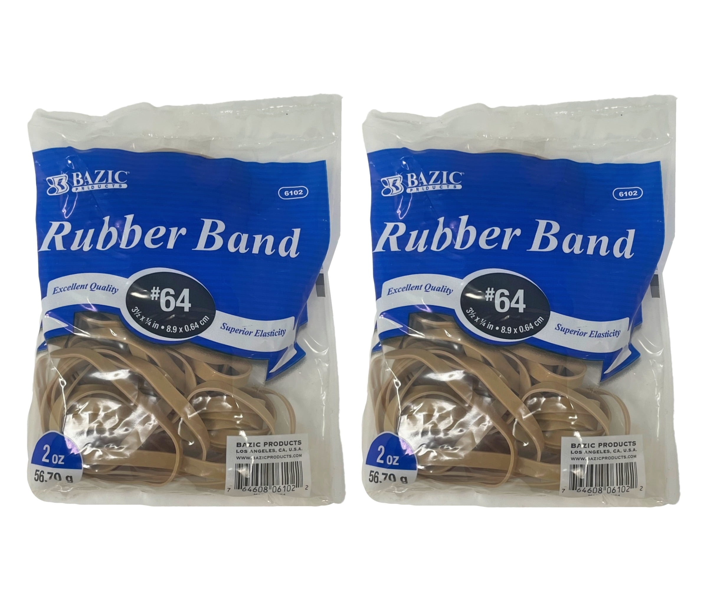 Rubber Bands #64 Postal Size 3.5in X 0.25in Heavy Duty Made in USA Office Home