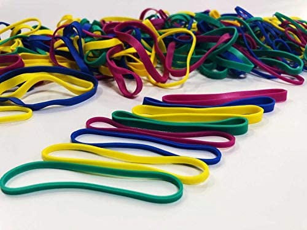 Rubber Bands Assorted Dimensions(64 & 33), 1/4 lb, Colorful Non Latex