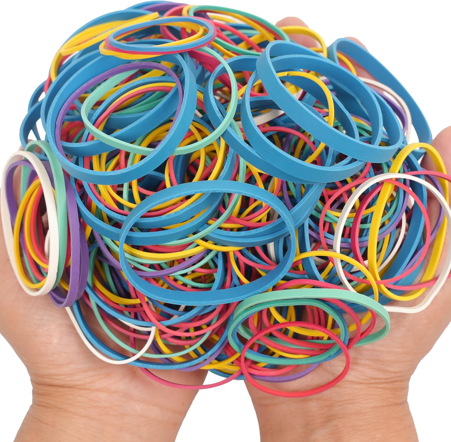 Rubber Bands Assorted Multicolor 0.5 lb/227g Size #64 #33 #16 for Office Supplies Home Money Elastic