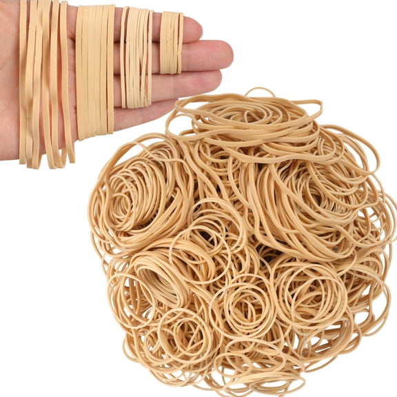 Rubber Bands Assorted Sizes Beige Elastic Bands for Office supplies 0.5lbs size10,size#16,size 33,Size(4-4/5" x 1/8")