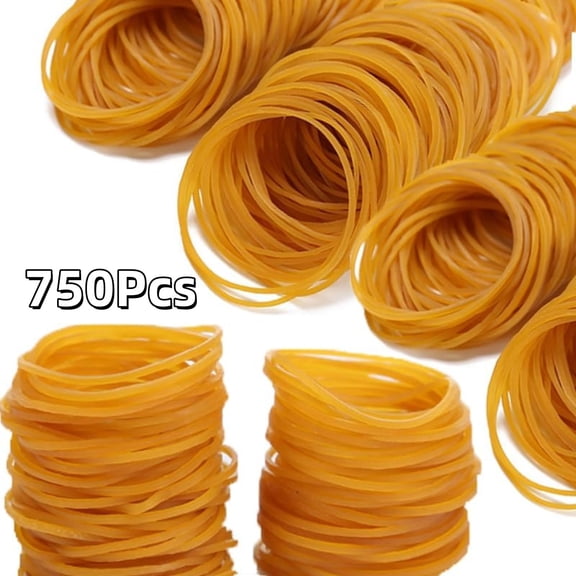 Rubber Bands, Elastic Yellow Rubber Band, Office Supplies File Folders Litter Box, 750 Pcs
