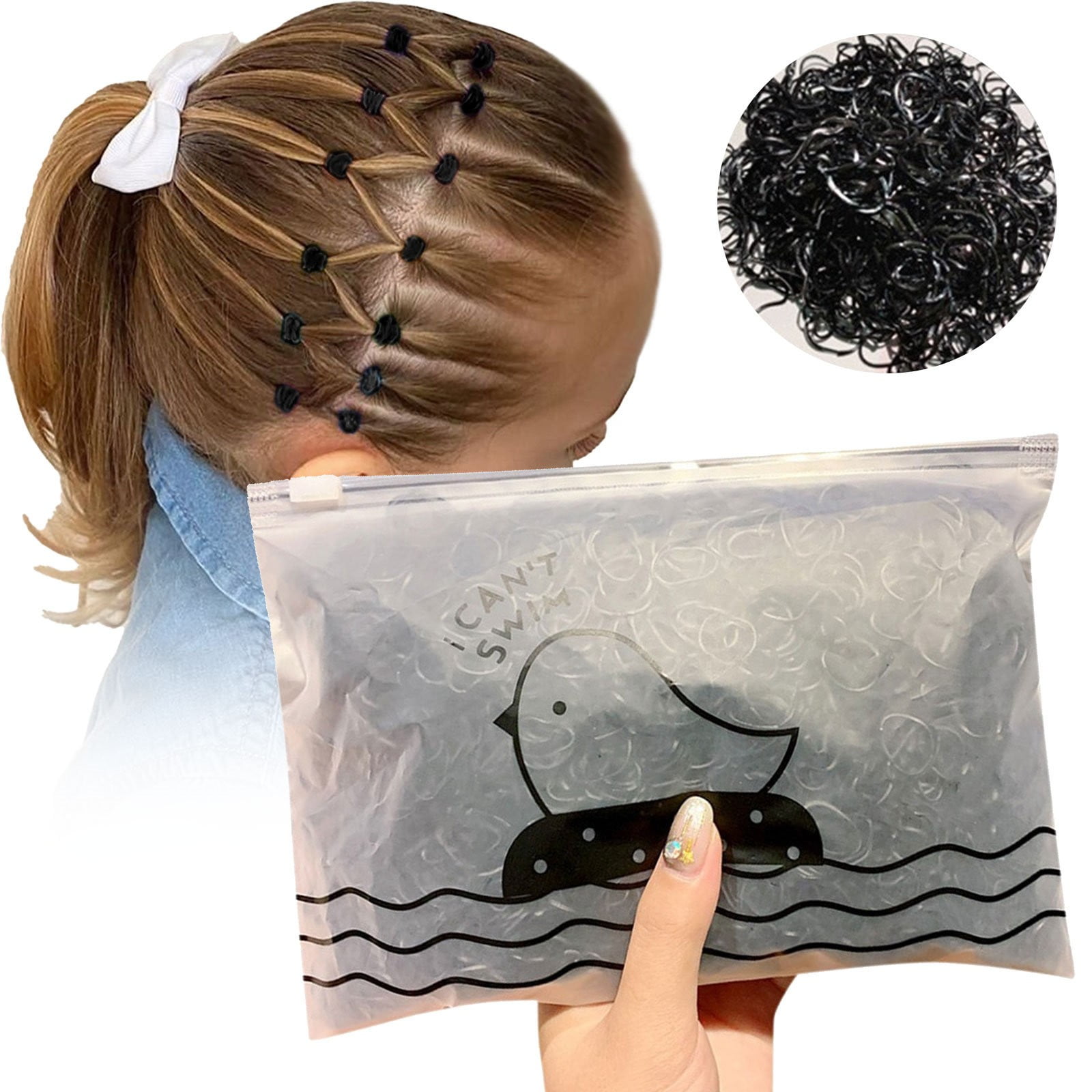 Rubber Bands for Hair No Damage Different Color Nylon Elastic Hair