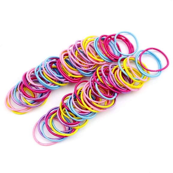 Rubber Bands for Hair, Small Hair Elastics for Girls, Soft and Comfy Rubber Bands Hair Ties Hairbands Ponytail Holders Hair for Women, Not Easy to Break, Multi-color