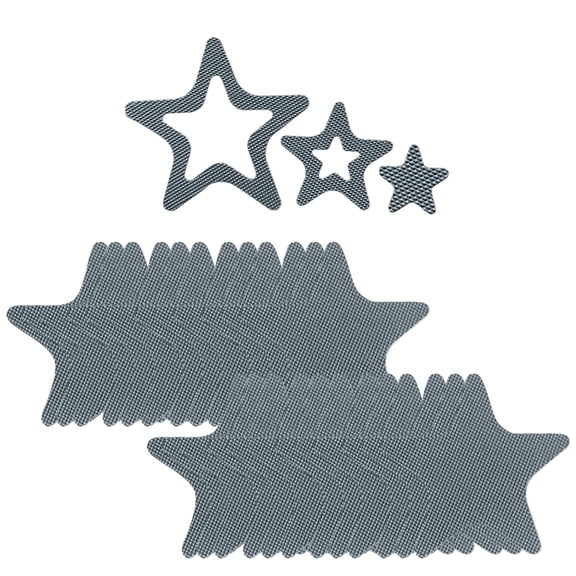 Rubber Bathroom Wall Sticker in Star Design - Anti- and Waterproof - Easy to Apply on Smooth Surfaces - Adds Modern Touch to Bathrooms - B