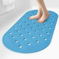 thumbnail image 1 of Rubber Bathtub Mat Shower Mat Non-Slip, 31x14 Inch, Bath Tub Floor Mat with Suction Cups and Drainage Holes, Blue, 1 of 7