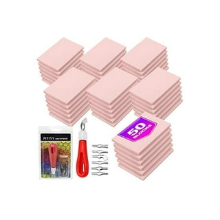 Linoleum Blocks for Printmaking (6pack) and Stamp Carving Tool - Printmaking  Supplies for Rubber Stamp Carving Block Printing - Linoleum Carving Tools  and lino Rubber Block Stamp Carving kit