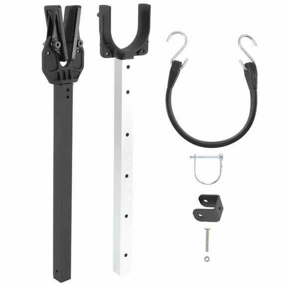 Rubber Boat Motor Bracket Fixing Seat Adjustable Absorber Ship Outboard Engine Fixing Bracket Hull Beam Protector Black