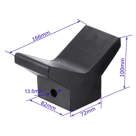 Rubber Boat Trailer Bow Stop V Bow Top Support Rubber Roller Fit 1/2" Shaft Fangkenuo