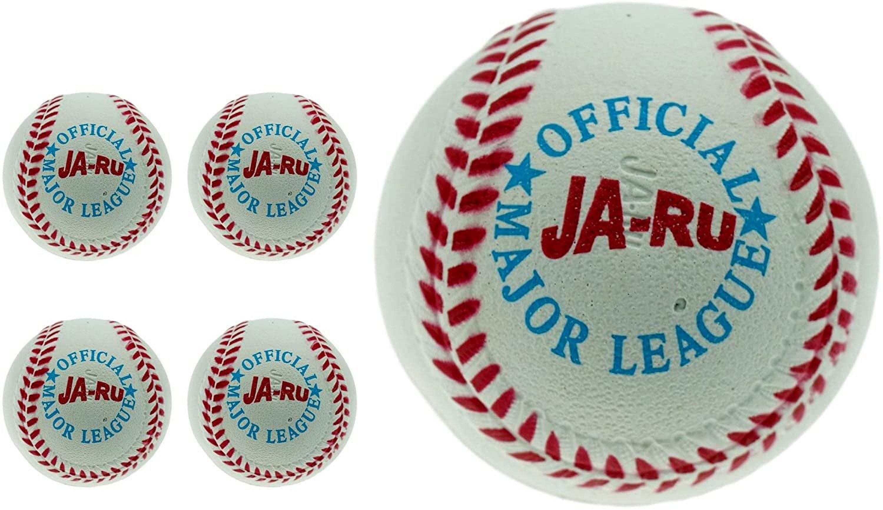Rubber Bouncy Ball Soft Baseball Training Balls (Pack of 4) by JA-RU 2.5  Hi Bounce Same Like Pinky Balls for Play or Massage Therapy Plus 1