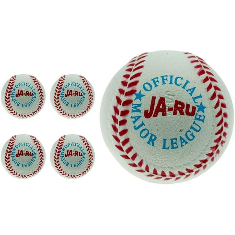 Rubber Bouncy Ball Soft Baseball Training Balls (Pack of 4) by JA-RU 2.5  Hi Bounce Same Like Pinky Balls for Play or Massage Therapy Plus 1