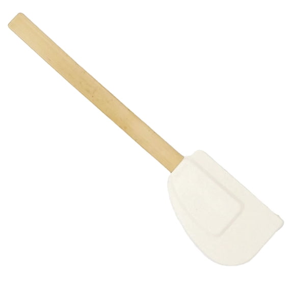 Rubber Bowl Scraper with Bamboo Handle