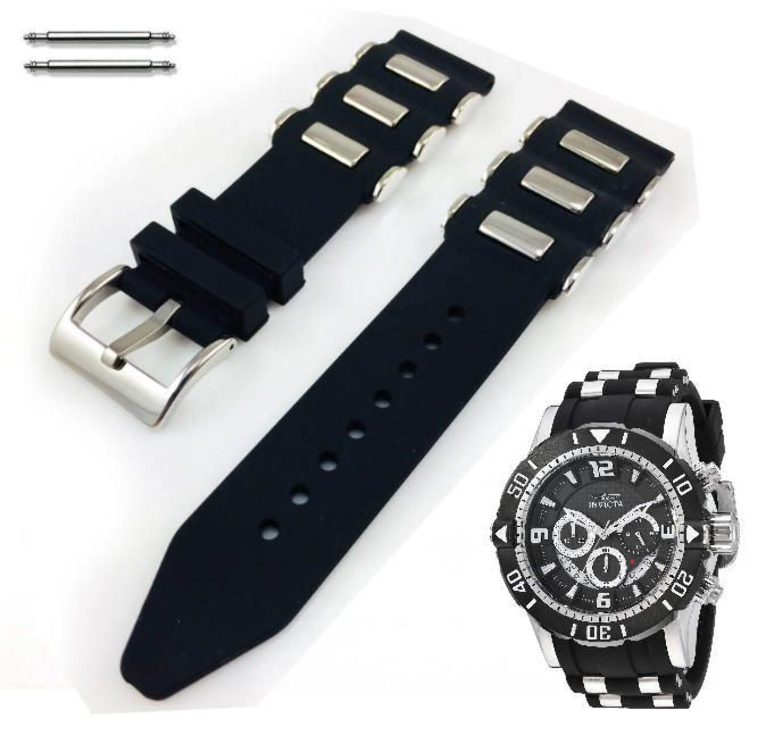 Correa de Banda de Goma para Invicta Pro Diver 50mm Dominican