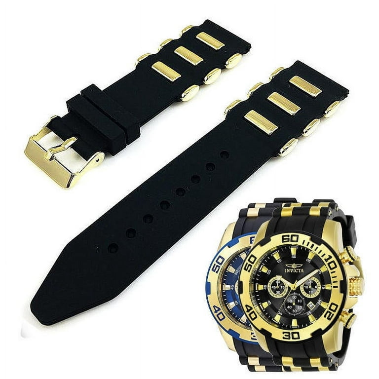Rubber Bullets Watch Band Strap Fits Invicta Pro SCUBA Diver 50mm