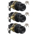 thumbnail image 1 of Rubber Bump Stop Door M Atte Black Keyed Entry Door Knob Entrance Door Lock Standard B All, 1 of 7