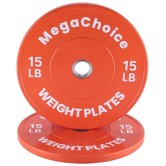 Rubber Bumper Weight Set - 2 Inch Barbell Plates for Home Gym Strength Training