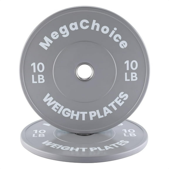 Rubber Bumper Weight Set - 2 Inch Barbell Plates for Home Gym Strength Training