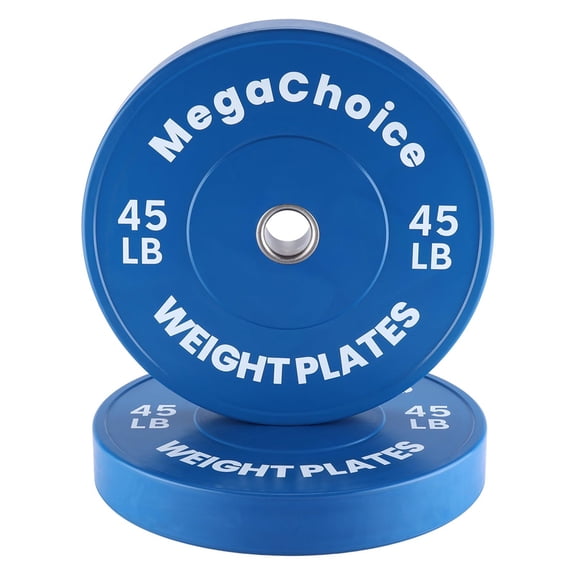 Rubber Bumper Weight Set - 2 Inch Barbell Plates for Home Gym Strength Training