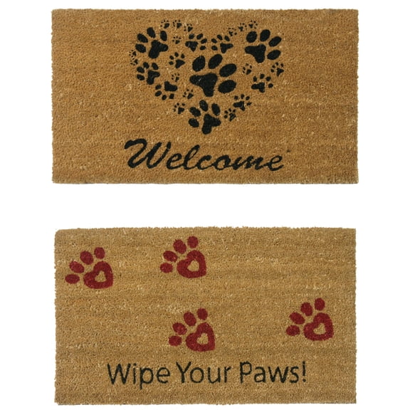 Rubber-Cal Adorable "Doggie Door Mat" Kit - 18" x 30" - 2 Doormats