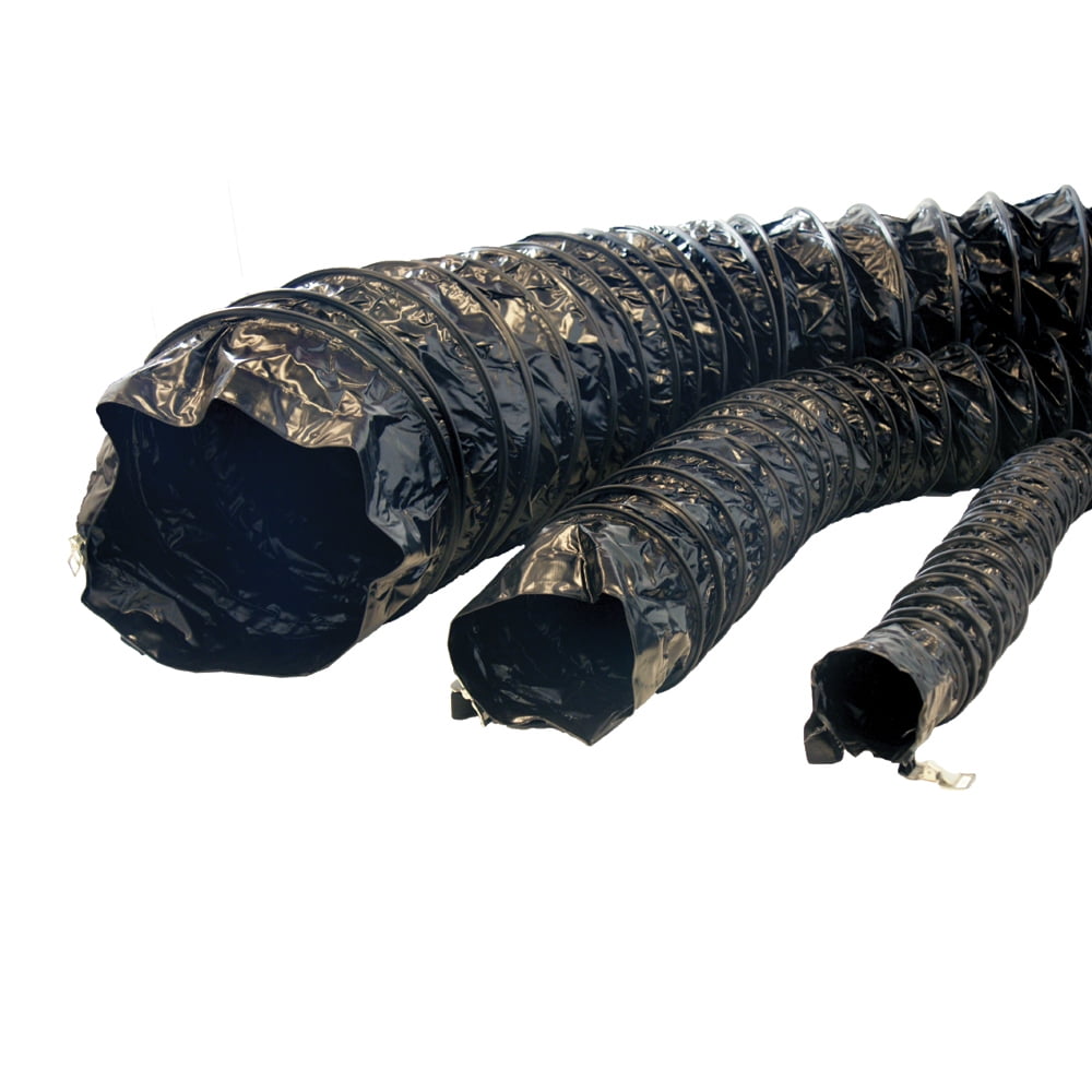 Rubber-Cal "Air Ventilator Black" Ventilation Duct Hose (Fully Stretched), 10-Inch by 25-Feet