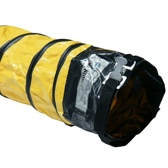 Rubber-Cal "Air Ventilator Heavy-Duty" Ventilation Hose (Fully Extended) - 24-Inch by 25-Feet