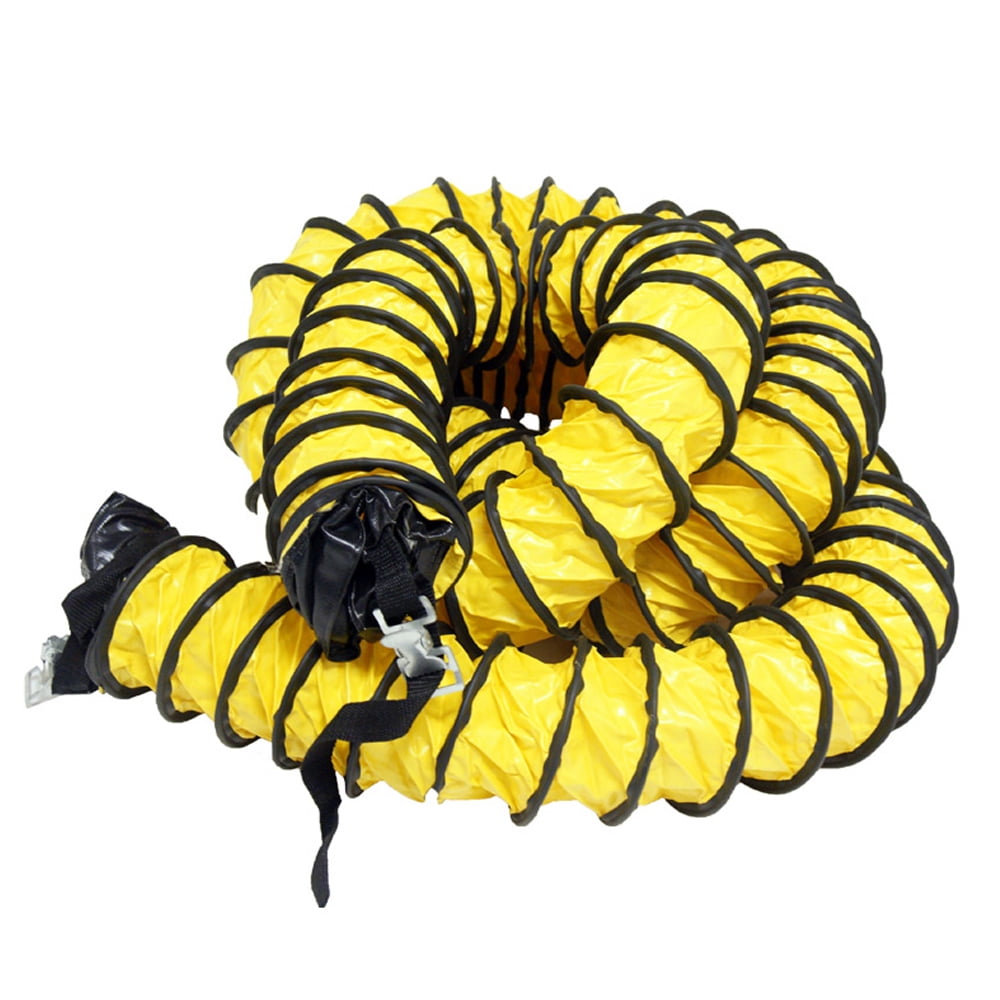 Rubber-Cal "Air Ventilator Yellow" Ventilation Duct Hose (Fully Stretched), 6-Inch by 25-Feet