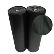 Rubber-Cal Black 72" x 36" Rubber Flooring Material