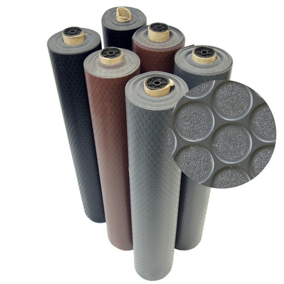 rubber cal rubber-cal coin-grip rubber flooring rolls - 2mm thick x 4ft. wide rubber rolls