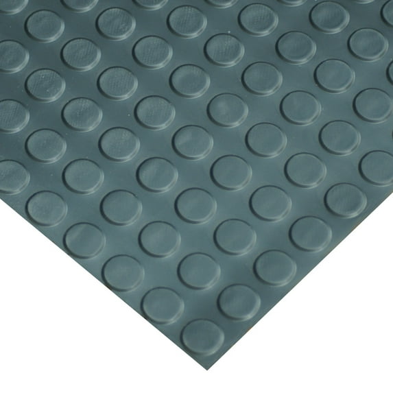 Rubber-Cal Coin-Pattern Thermoplastic Flooring -- 3.5mm x 36" x 25ft - Black