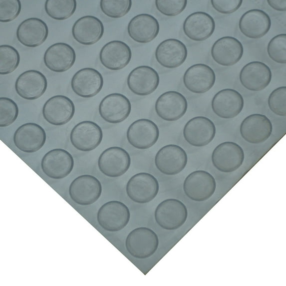 Rubber-Cal Coin-Pattern Thermoplastic Flooring -- 3.5mm x 36" x 8ft - Dark Gray