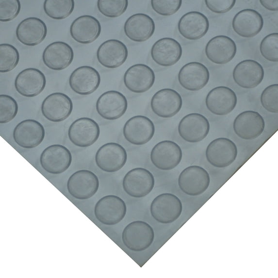 Rubber-Cal Coin-Pattern Thermoplastic Flooring -- 3.5mm x 36" x 9ft - Dark Gray