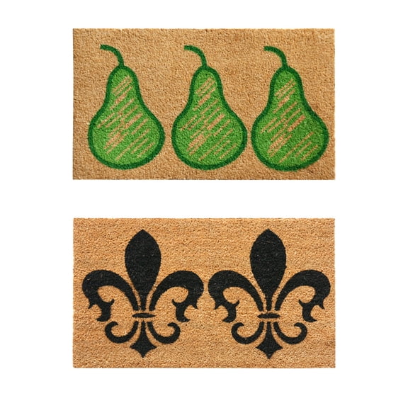 Rubber-Cal "Coir All Weather Doormats" - 2 of Our Best Doormats for Dirt Removal - 18" x 30"