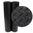 thumbnail image 1 of Rubber-Cal "Diamond-Plate" Rubber Flooring Rolls - 3 mm x 4 ft x 8 ft Rolls - Black, 1 of 6