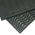 thumbnail image 1 of Rubber-Cal "Dura-Scraper Wave" Commercial Entrance Mat - 3/8 in x 24 in x 36 in - Black Rubber Doormat, 1 of 6