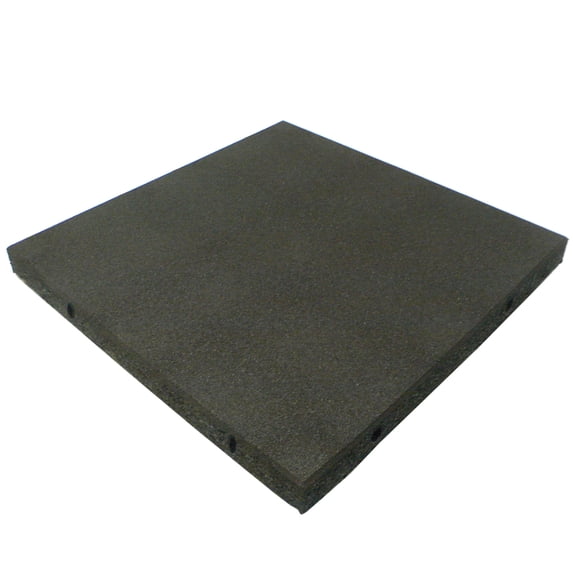 Rubber-Cal "Eco-Safety" Interlocking Playground Tiles - 2.50 x 19.5 x 19.5 Inch - 150 Pack - 396 Square Feet Coverage - Coal