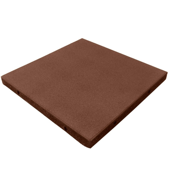 Rubber-Cal "Eco-Safety" Interlocking Playground Tiles - 2.50 x 19.5 x 19.5 Inch - 150 Pack - 396 Square Feet Coverage - Terra-Cotta