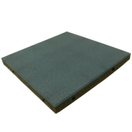 Rubber-Cal "Eco-Safety" Interlocking Playground Tiles - 2.50 x 19.5 x 19.5 Inch - 2 Pack - 5.2 Square Feet Coverage - Blue