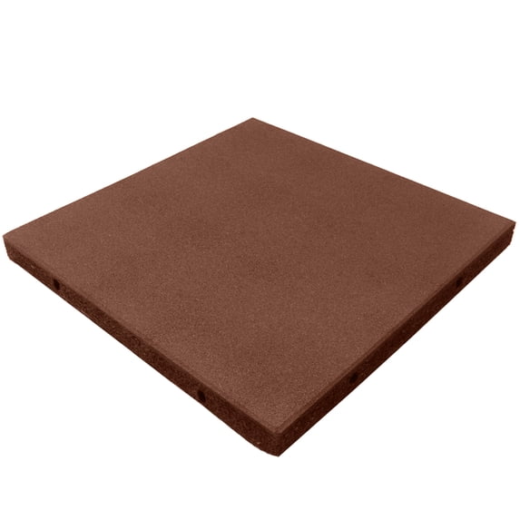 Rubber-Cal "Eco-Safety" Interlocking Playground Tiles - 2.50 x 19.5 x 19.5 Inch - 30 Pack - 79.2 Square Feet Coverage - Terra-Cotta