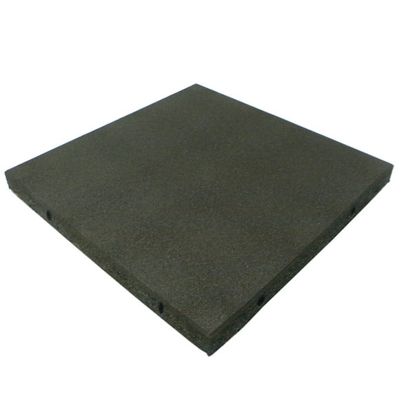 Rubber-Cal "Eco-Safety" Interlocking Playground Tiles - 2.50 x 19.5 x 19.5 Inch - 8 Pack - 21.1 Square Feet Coverage - Coal
