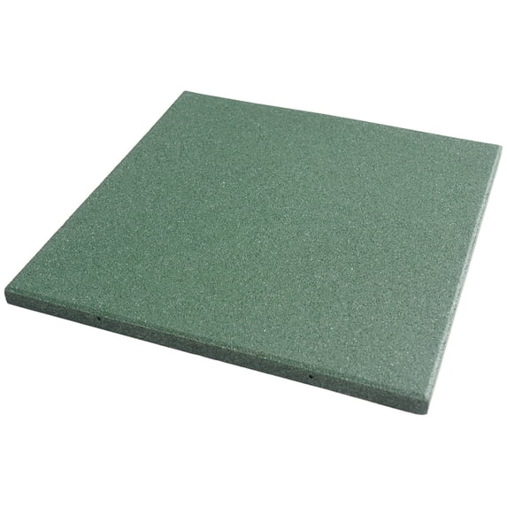 Rubber-Cal "Eco-Sport 1-inch Interlocking Flooring Tiles - 1 x 20 x 20-inch Rubber Tile - 12 Pack, 32 Sqr/Ft Coverage - Green in Color