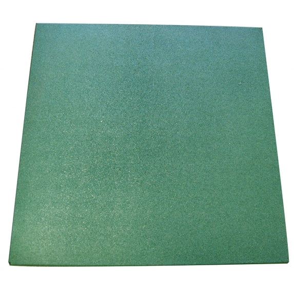 Rubber-Cal "Eco-Sport" Interlocking Tiles - 1 x 20 x 20 Inch - 50 Pack - 132 Square Feet Coverage - Green