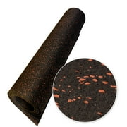 Rubber-Cal "Elephant Bark" Rubber Flooring - 3/8 in. x 4 ft. x 6ft. - Red Dot