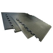 Rubber-Cal "Foot-Rest" Interlocking Anti-Fatigue Floor Mat - 1/2 in x 28 in x 31 in - Finished Tile