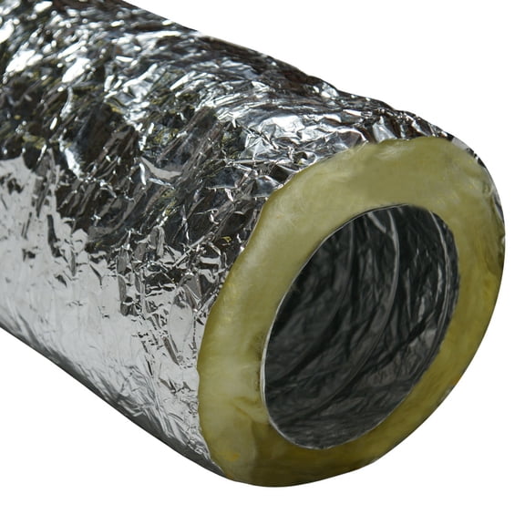 Rubber-Cal "HVAC Insulated-Flex Ducting" Ventilation Duct Hose - 4-Inch by 25-Feet