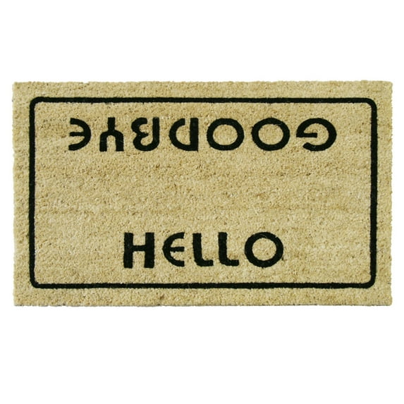 Rubber-Cal "Hello, Welcome Goodbye" Funny Doormat, 18 x 30-Inch