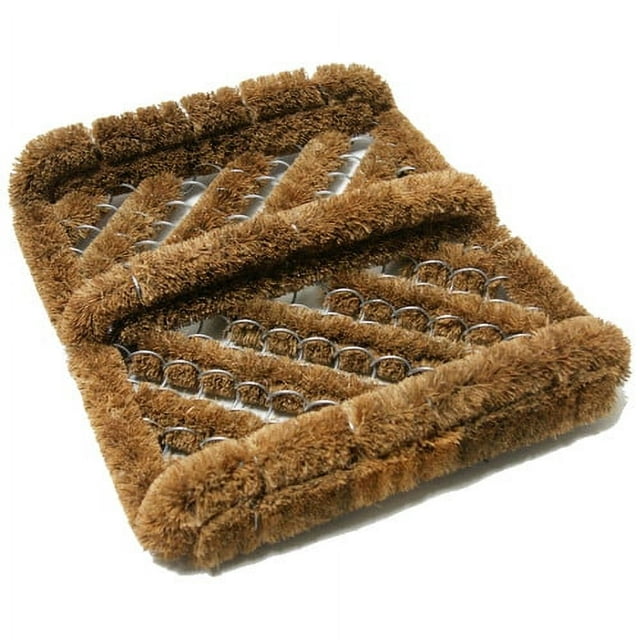 Rubber-Cal Herringbone Coir Boot Scraper Brush Doormat