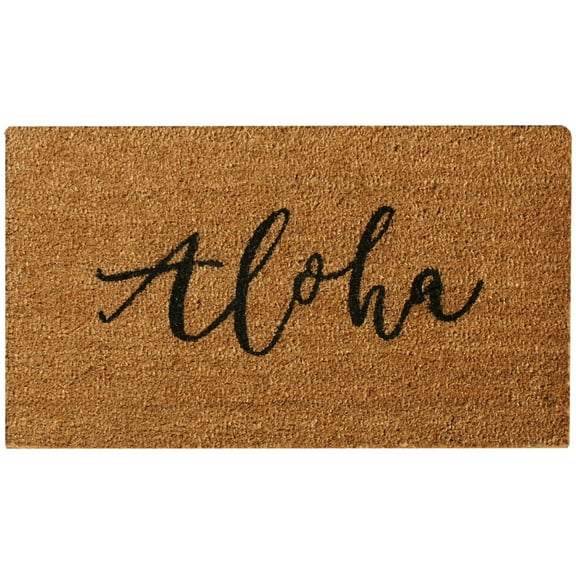 Rubber-Cal Island Greetings – Aloha (Hello) Welcome Mat 15mm 18" X 30"